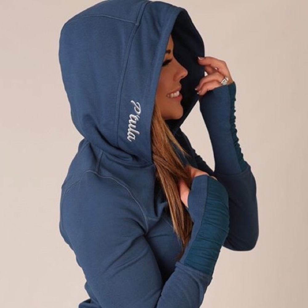 P’tula Michelle Fitted Hoodie Teal
